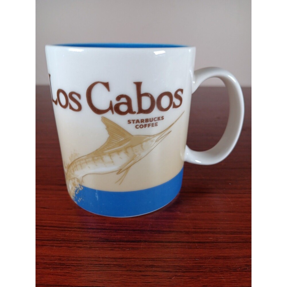 2014 Starbucks Los Cabos Mexico Marlin Coffee Cup Tea Mug | 16oz EUC